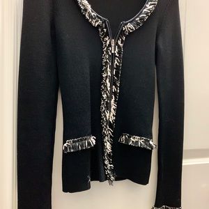 🌈 CACHE ZIP SWEATER CARDIGAN WITH FRINGE